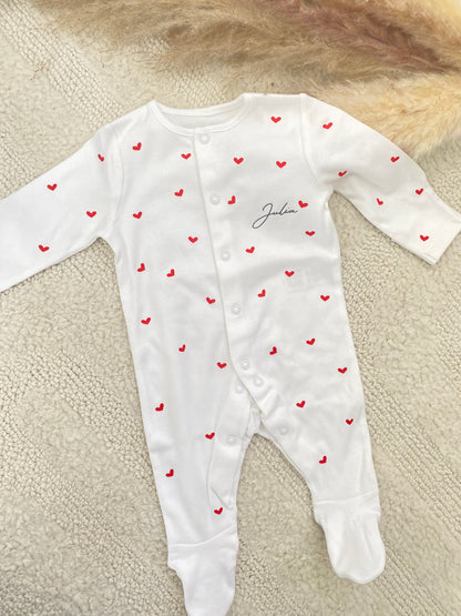 Duo pyjama & body petit coeur